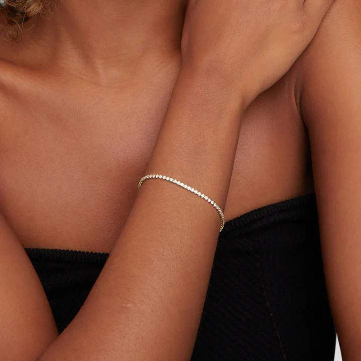 Gold CZ Tennis Bracelet