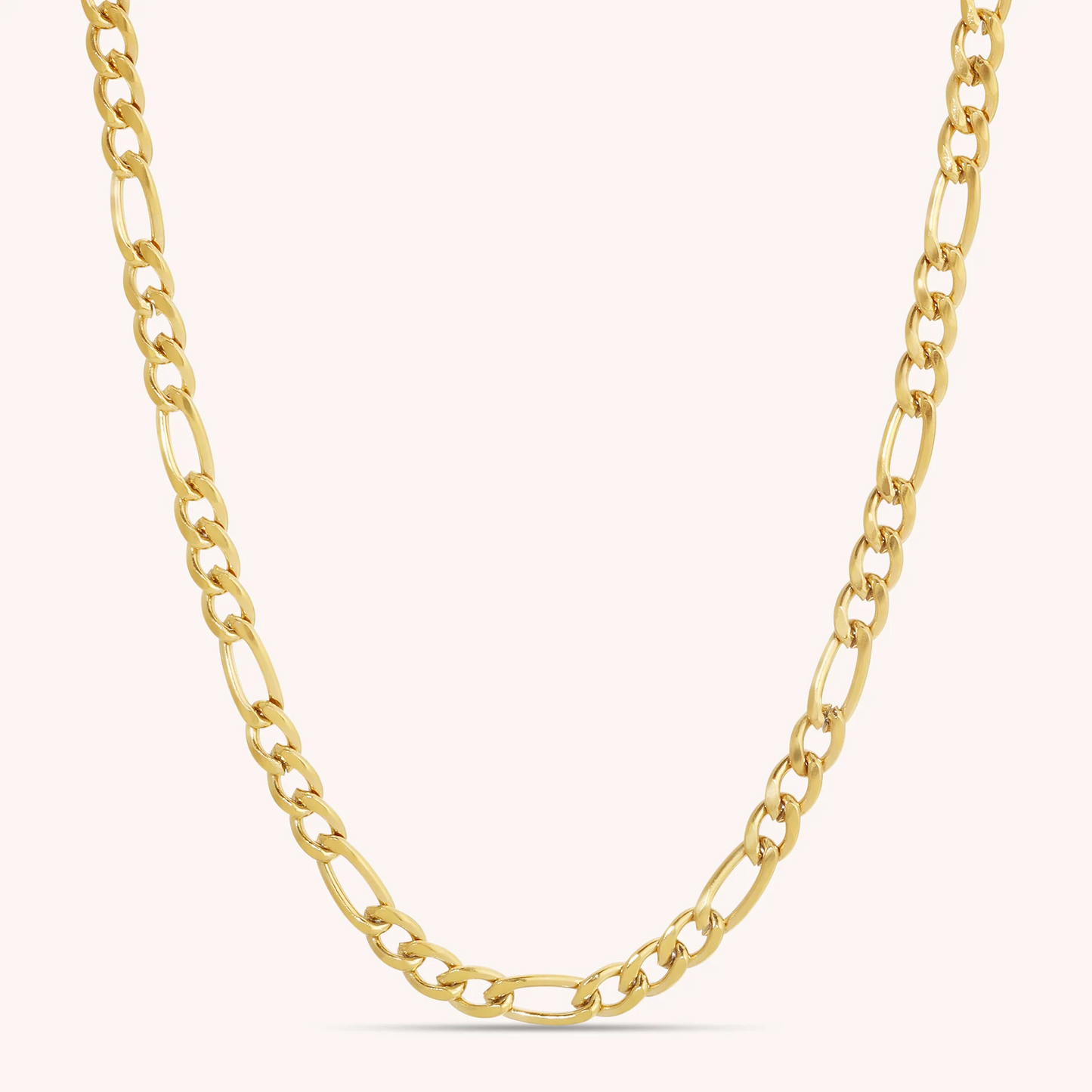 Stainless Steel Figaro Chain Necklace 3mm