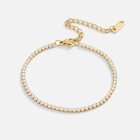Gold CZ Tennis Bracelet